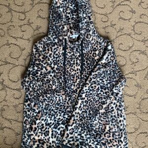 pj salvage leopard fluffy jacket